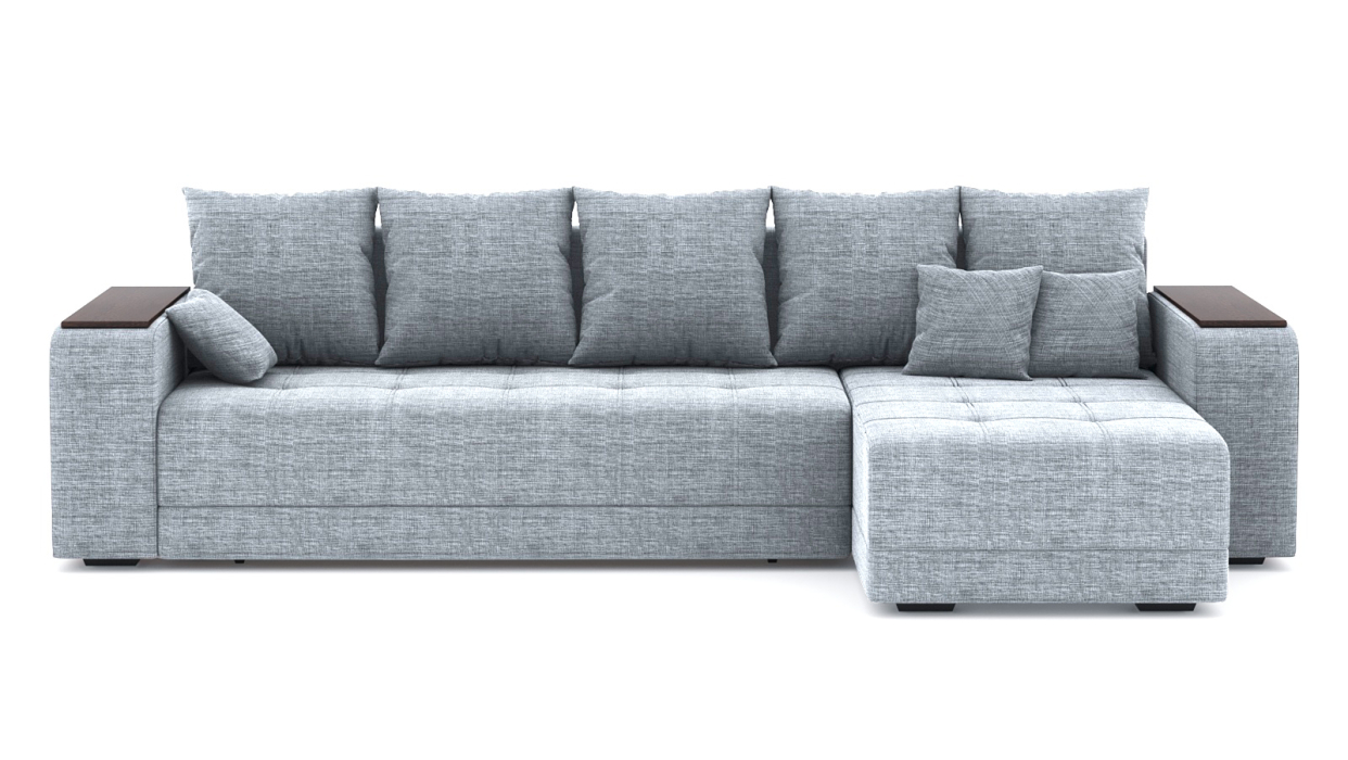 Диваны угловые в гостиную, Диван-кровать угловой Дубай еврокнижка, рогожка