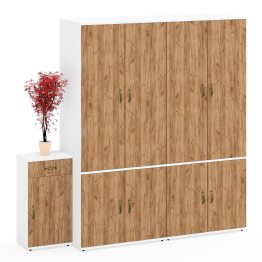 Два шкафа для прихожей офиса и тумба Лидер-8 3.15