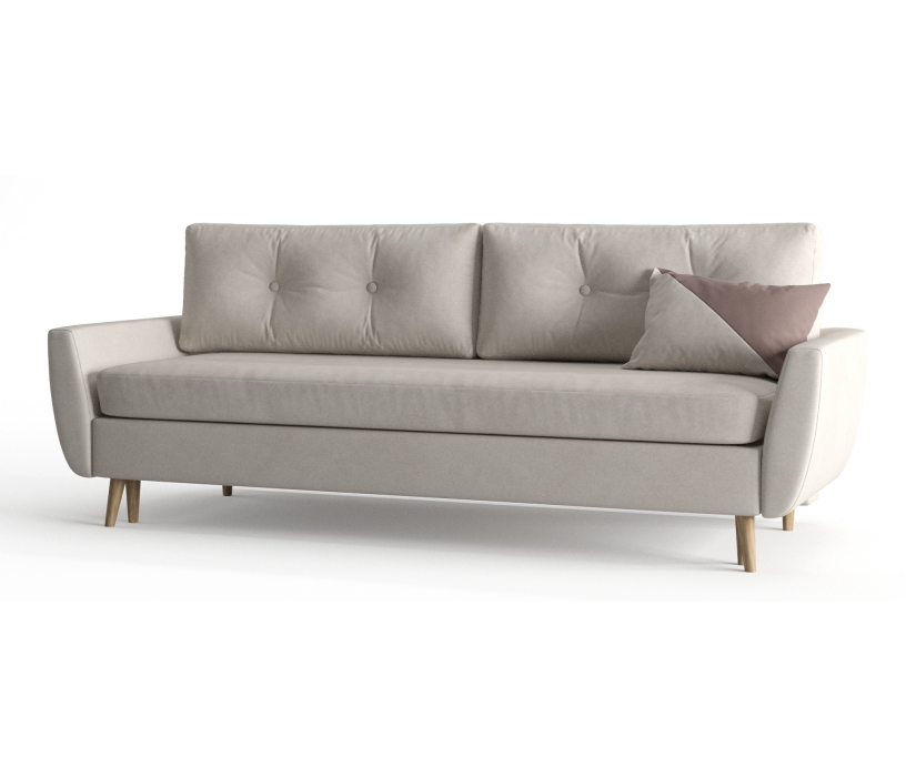 Диваны с ящиком для белья, Диван-кровать Норфолк, независимый пружинный блок, велюр