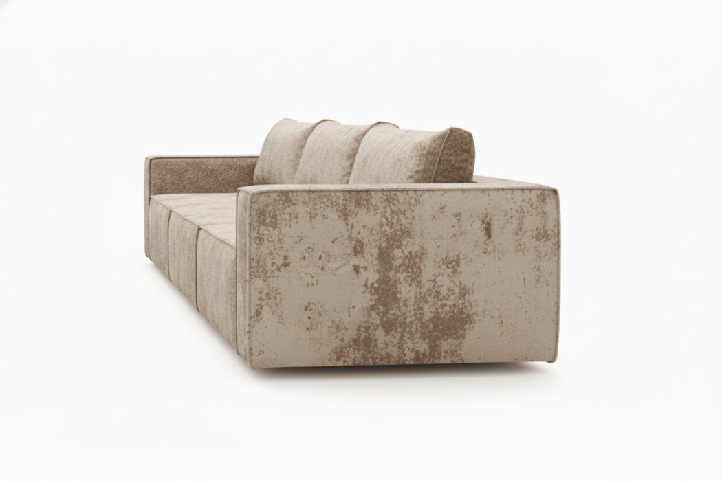 Диваны прямые, Диван-кровать Лофт 3-х модульный, плюш , с/м 145х266