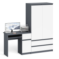 Компьютерные столы, Шкаф-комод Мори МШ900 2 ящика с компьютерным столом МС-1 правым Мори