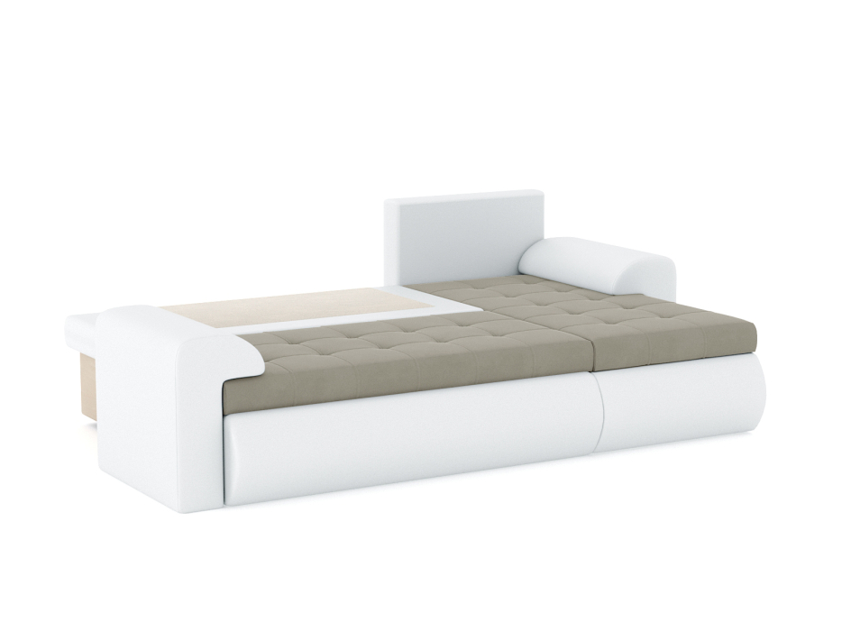 Диваны угловые в гостиную, Диван-кровать угловой Кормак с подлокотниками, велюр+кож.зам.