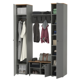 Два пенала в прихожую и тумба с вешалкой Остин