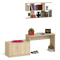 Прямые компьютерные столы, Письменный стол Мори МСП1200 с полкой и тумбой две дверки