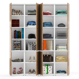 Стенка для четырёх пеналов для хранения вещей или документов для офиса Лидер-8