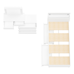 Стол косметический с подсветкой 110 с кроватью с выдвижными ящиками Ксения 900