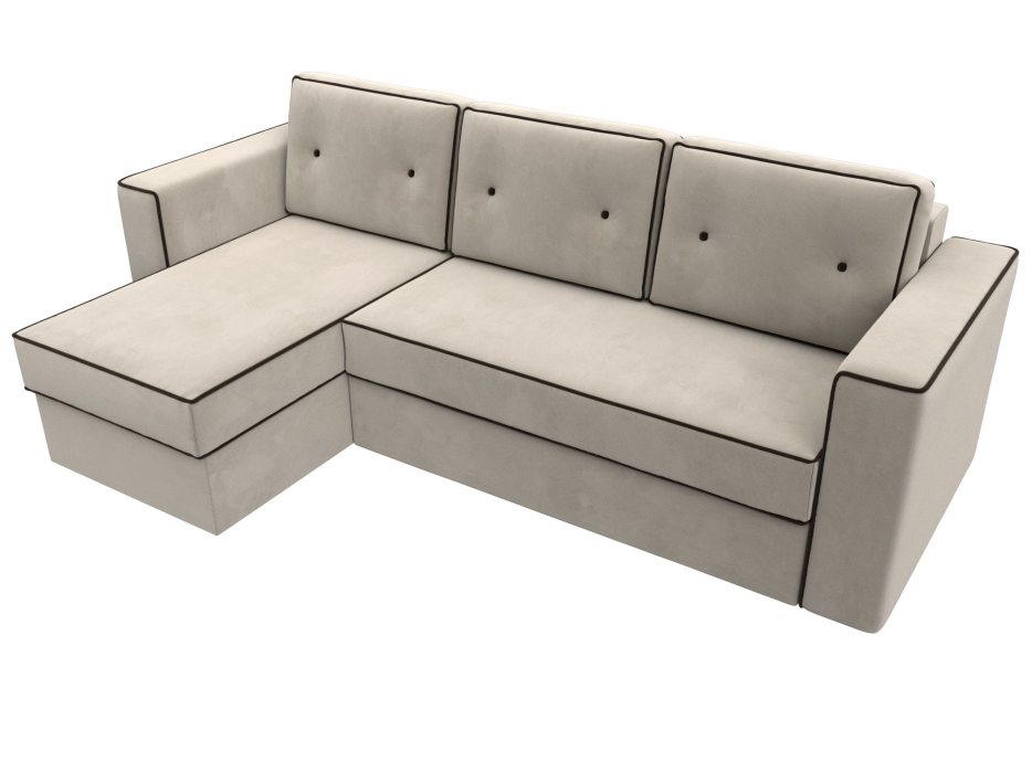 Диваны угловые в гостиную, Угловой диван Принстон левый угол, микровельвет