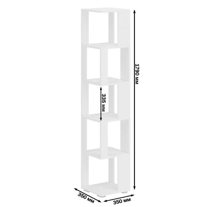 Стеллажи, Комплект их 3-х открытых стеллажей.