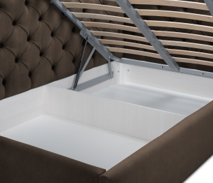 Кровать с мягким изголовьем угловая Оливия 900, микровелюр