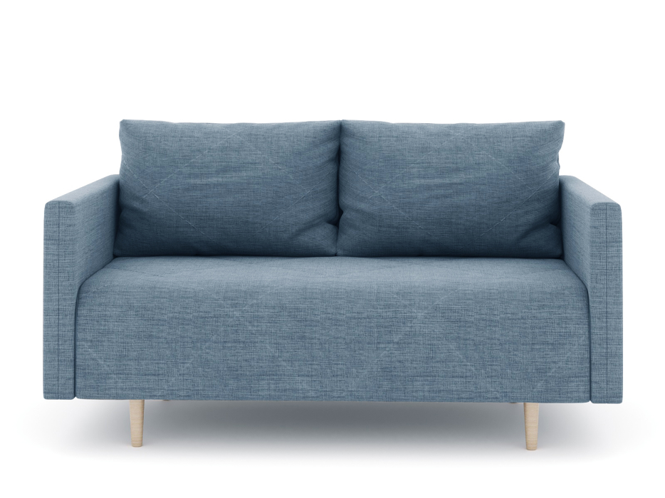 Диваны прямые кухонные, Диван прямой нераскладной Милли мини 2-х  местный с подлокотниками, рогожка Люкс