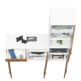 Набор для домашнего офиса из пенала и двух разных тумб Лидер-8.