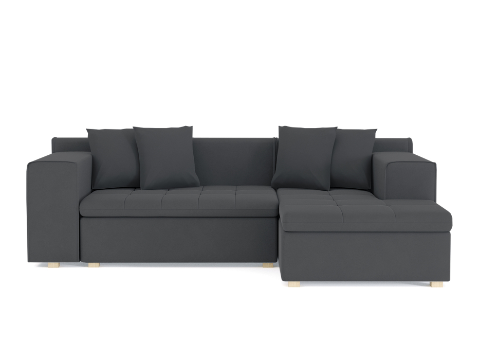 Диваны угловые в гостиную, Диван угловой Чикаго без механизма, велюр