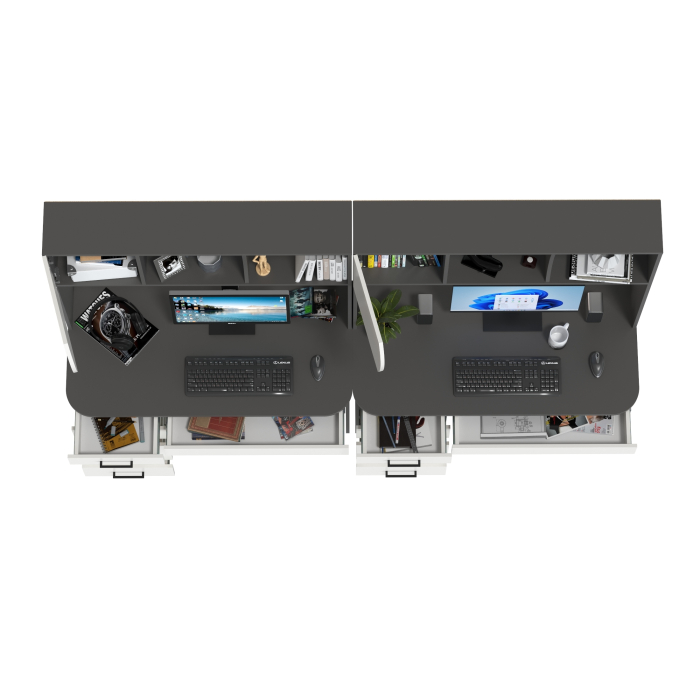 Прямые компьютерные столы, Два стола рабочих Сигма для двоих