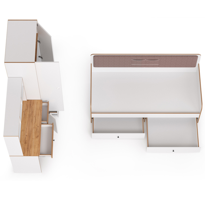 Для девочек, Вуди мебель в детскую с кроватью с ящиками № 38