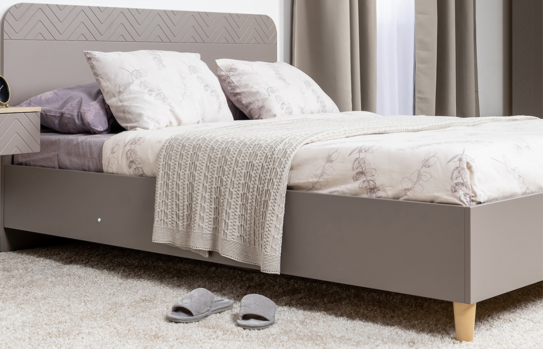 С подъемным механизмом, Двуспальная кровать с подьёмным ортопедичестким основанием Амьен