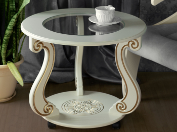 Стол журнальный Мебелик Грация (С) на колесах