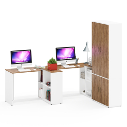 Шкаф для хранения Лидер-8 и два стола с нишей