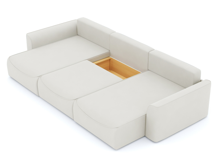 Диваны угловые в гостиную, Диван-кровать П-образный Рафаэль еврокнижка НПБ, велюр