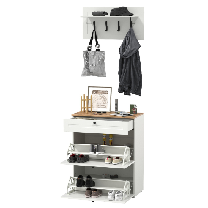 Прихожие, Обувница с вешалкой для верхней одежды Остин