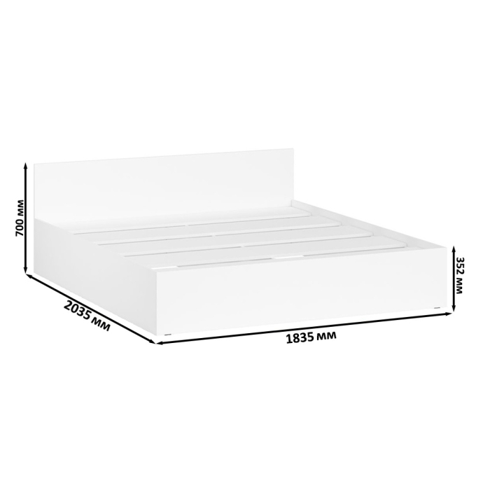 Кровати 180х200, Кровать двуспальная Мори 1800