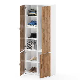 Пенал с пятью полками за дверками и пенал 21Б Лидер-8