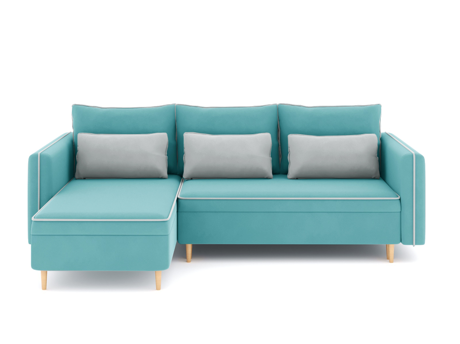 Диваны угловые в гостиную, Диван-кровать угловой Рон еврокнижка-пантограф, велюр