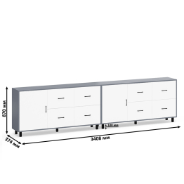 Два больших комода РВК 125-1704 ящики и дверка