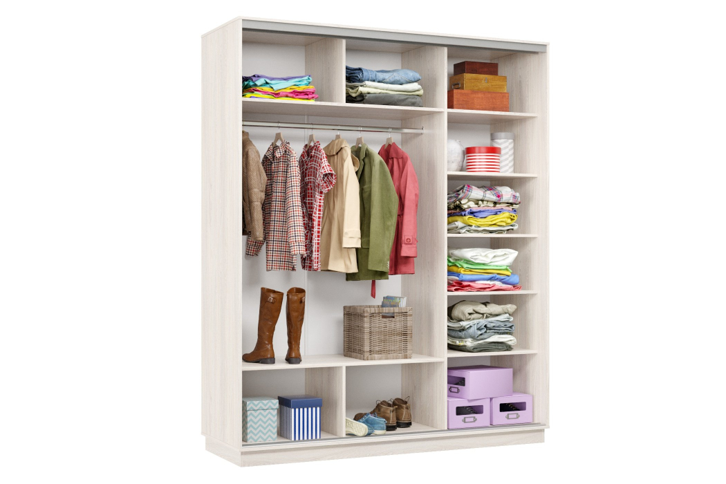 Шкафы-купе 3-х дверные, Шкаф-купе Премьер Лайт 22 (11;08;11) трехдверный