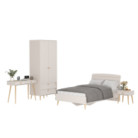 Спальные гарнитуры, Столик в спальню с кроватью 1200 Афина с тумбочкой и шкафом для одежды
