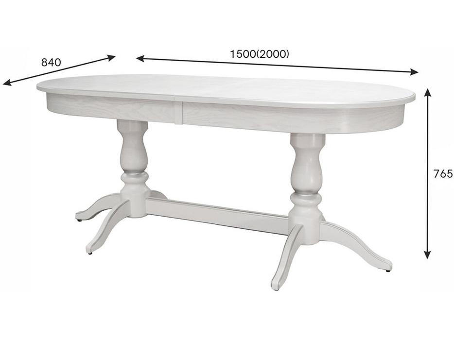 Обеденные столы, Стол обеденный Мебелик Тарун 3 раздвижной