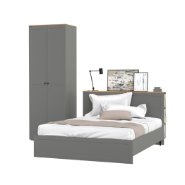 Шкаф-комод для одежды Остин и кровать с ортопедическим основанием 1600