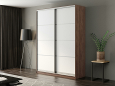 Шкафы-купе, Шкаф-купе Айсберг 190 ШАМОНИ ТЕМНЫЙ (белый/глухой)