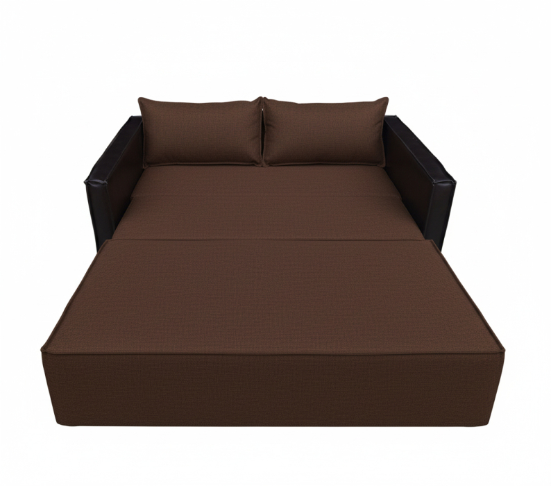 Диваны с ящиком для белья, Диван-кровать Барон аккордеон 140, велюр/экокожа