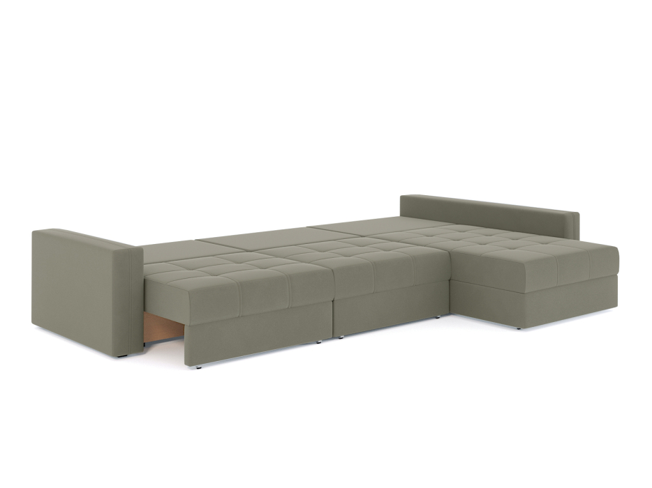 Диваны угловые в гостиную, Диван-кровать угловой Брест 3 секции еврокнижка, велюр