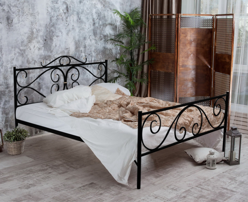 Кованые кровати, Кованая кровать Валенсия 1.4 с двумя спинками