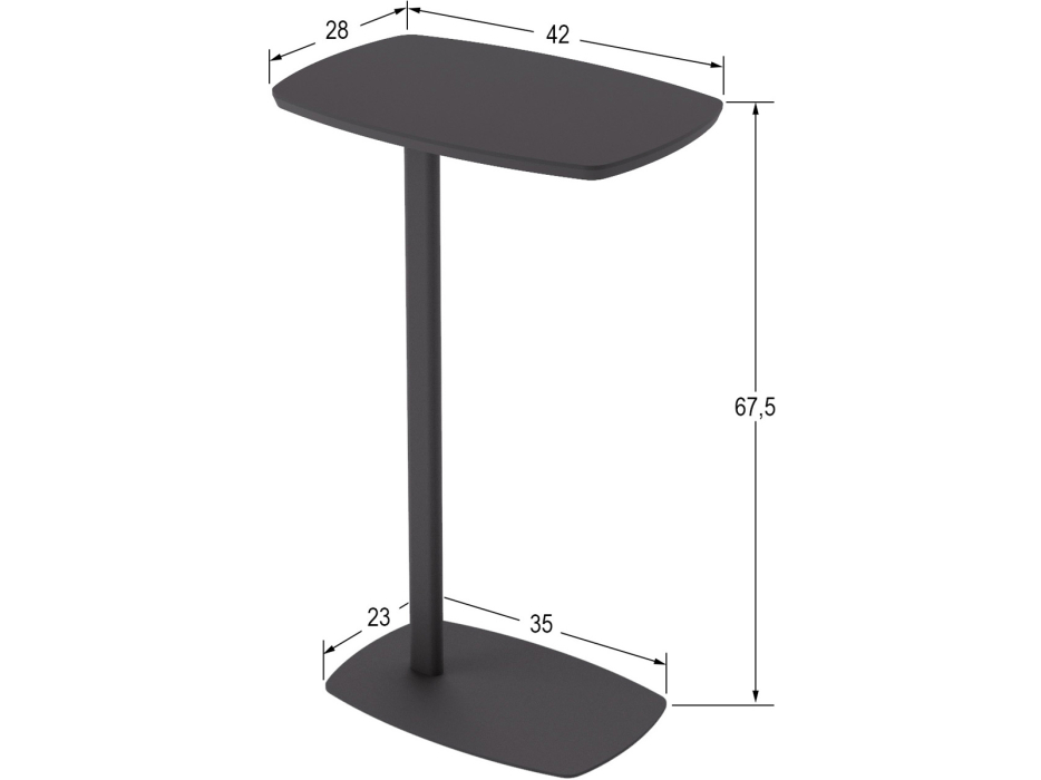 Журнальные столики, Придиванный стол Калифорния ДЕЙ колор