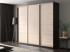 Шкафы-купе, Шкаф-купе Айсберг 270 ВЕНГЕ (шамони светлый/глухой)