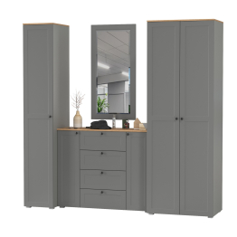 Набор мебели в прихожую Остин с зеркалом № 38