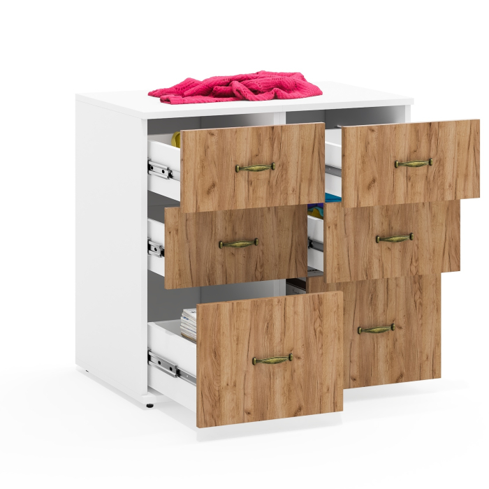 Комоды, Две приставных тумбы Лидер-8 с тремя ящиками каждая.