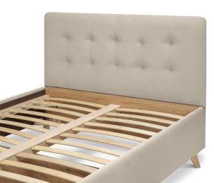 Кровать с мягкий изголовьем Адель 1,2, микровелюр