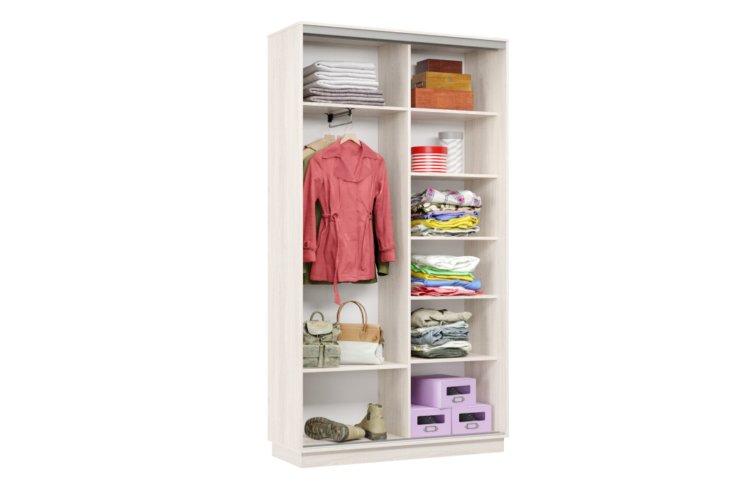 Шкафы-купе 2-х дверные, Шкаф-купе Премьер Лайт 01 Мини П-3159 двухдверный