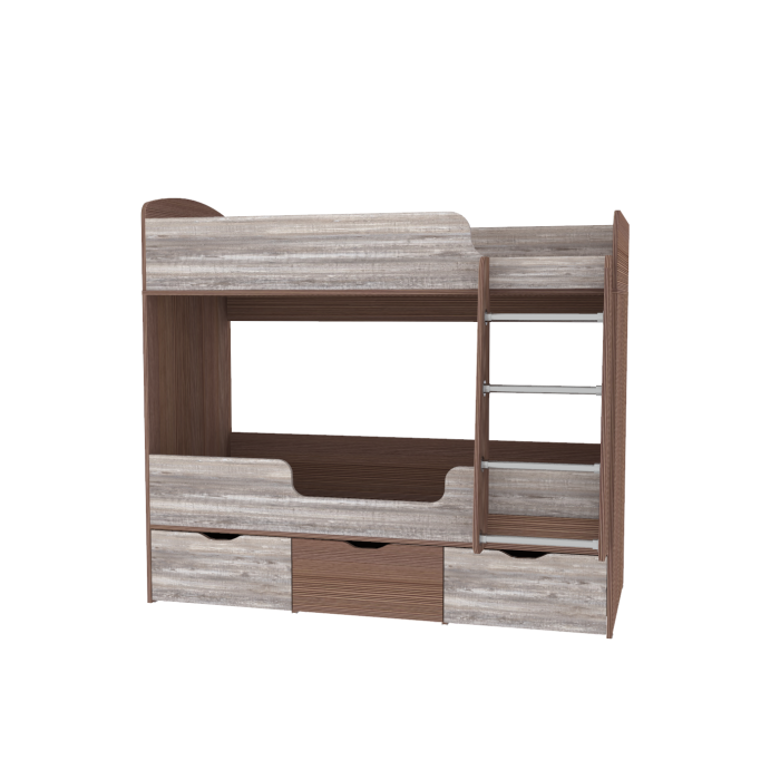 Для подростков, Кровать двухъярусная Малыш Двойняшка, Бодего Темный