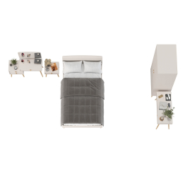 Модульная мебель для спальни Афина с кроватью со спальным местом на 1200