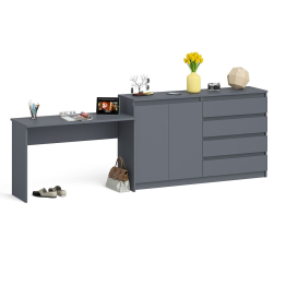 Тумба-комод Мори 1600.1 с письменным столом МСП1200