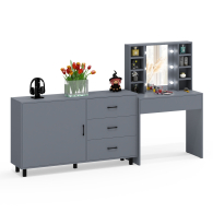 Туалетные столики, Столик туалетный с полочками и с подсветкой и комод 122-1504