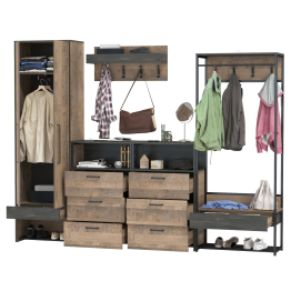 Пять модулей в стиле лофт для прихожей Трувор