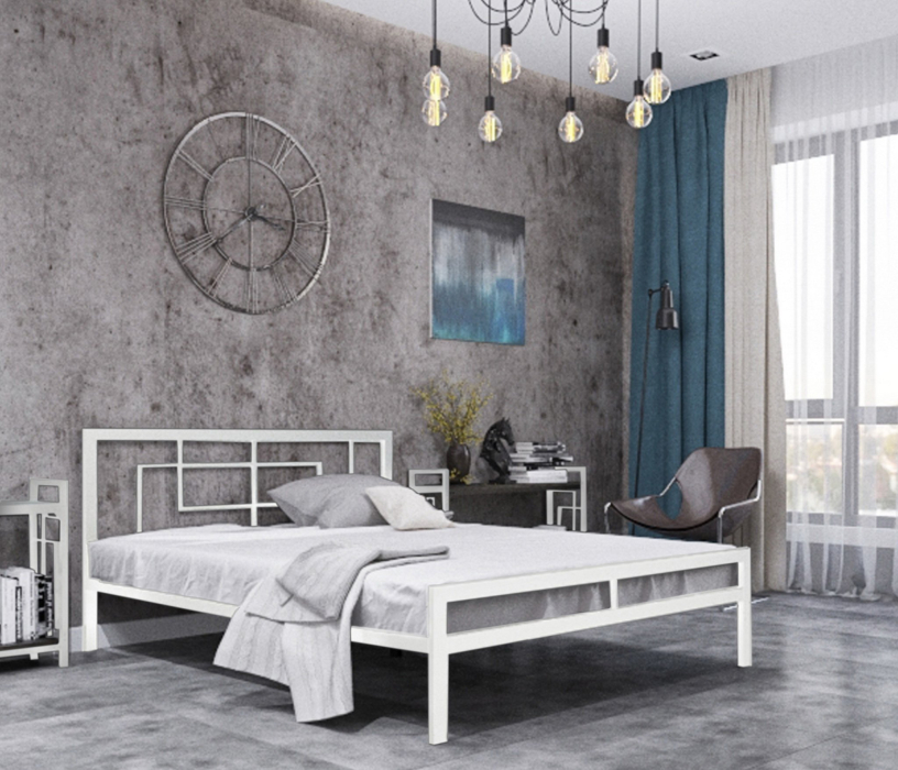 Кровати 160 см, Кровать в стиле лофт Кантерано low 1.6