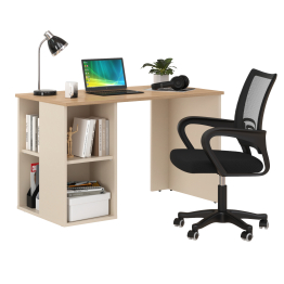 Стол письменный Лайт 12.163 и кресло-сетка 103 черное