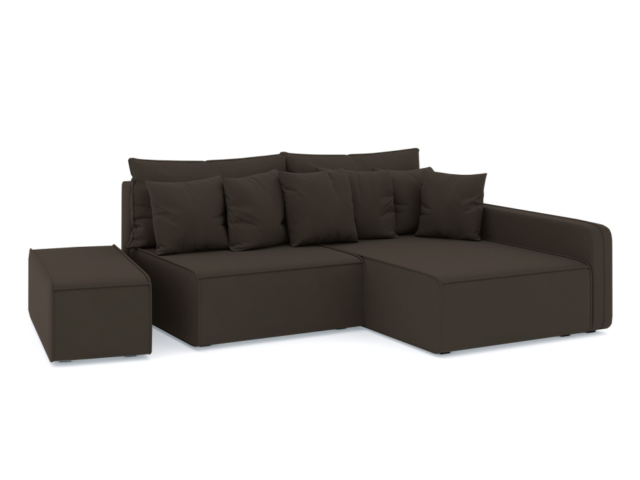 Диваны угловые в гостиную, Диван-кровать угловой Портленд еврокнижка НПБ, велюр