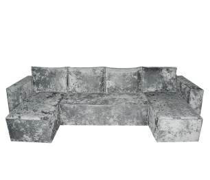 Диван-кровать Лофт П-образный с 2 отоманками